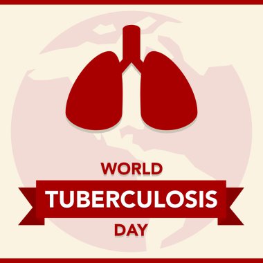 Bir akciğer vektör çizim dünya tüberküloz günü için.