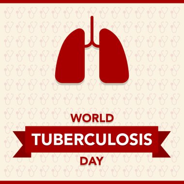 Bir akciğer vektör çizim dünya tüberküloz günü için.