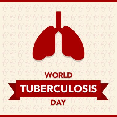 Bir akciğer vektör çizim dünya tüberküloz günü için.