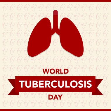 Bir akciğer vektör çizim dünya tüberküloz günü için.