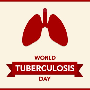 Bir akciğer vektör çizim dünya tüberküloz günü için.