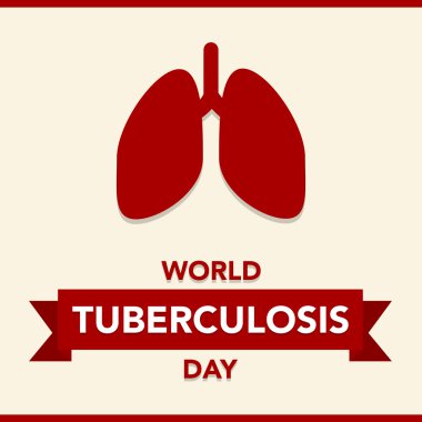 Bir akciğer vektör çizim dünya tüberküloz günü için.