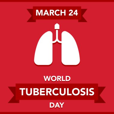 Bir akciğer vektör çizim dünya tüberküloz günü için.