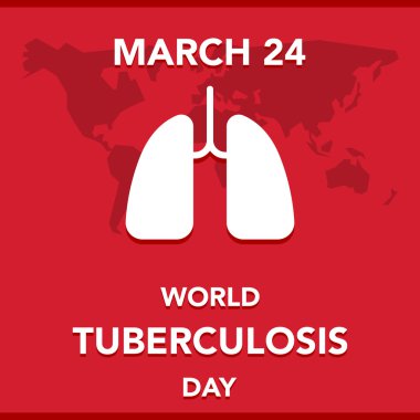 Bir akciğer vektör çizim dünya tüberküloz günü için.