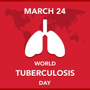 Bir akciğer vektör çizim dünya tüberküloz günü için.