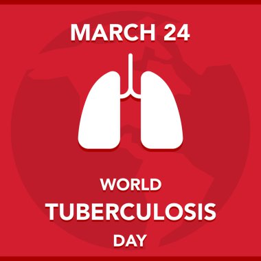 Bir akciğer vektör çizim dünya tüberküloz günü için.