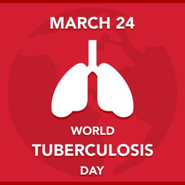 Bir akciğer vektör çizim dünya tüberküloz günü için.