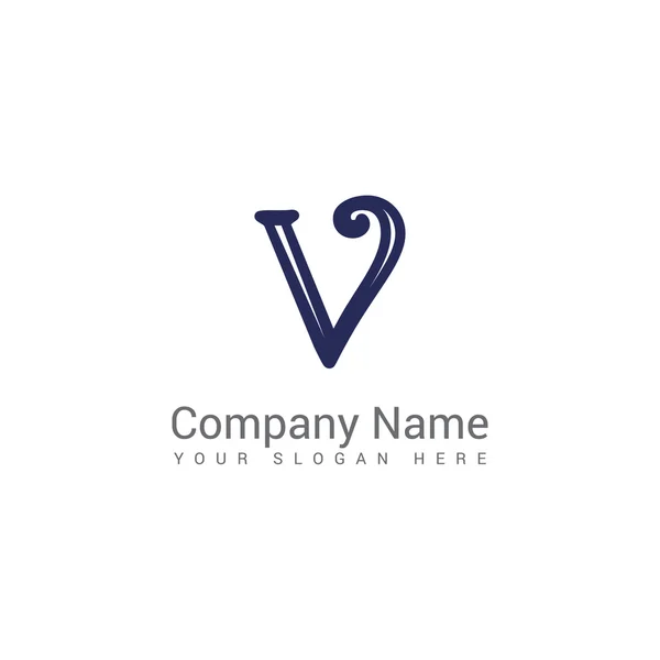 Moderna alfabetisk företagets logotyp, ren design. Abstrakta former. — Stock vektor