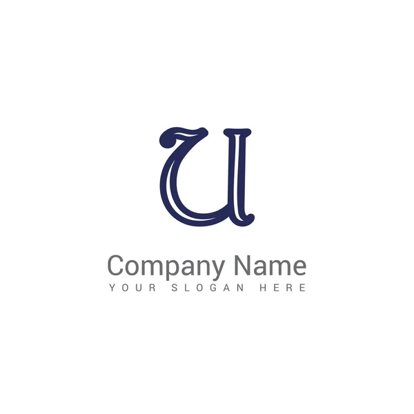 Logotipo da empresa alfabética moderna, design limpo. Formas abstratas . — Vetor de Stock