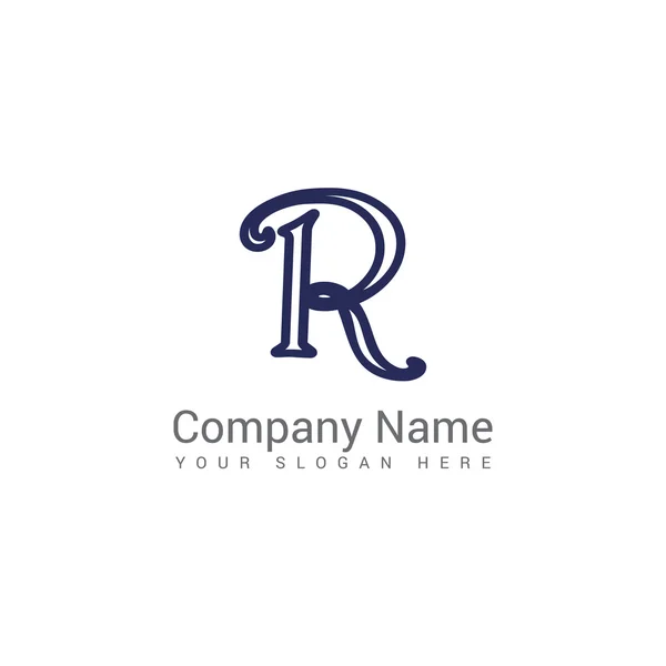 Logotipo da empresa alfabética moderna, design limpo. Formas abstratas . — Vetor de Stock