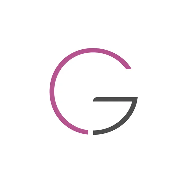 Vector roze grijs letter C en G — Stockfoto