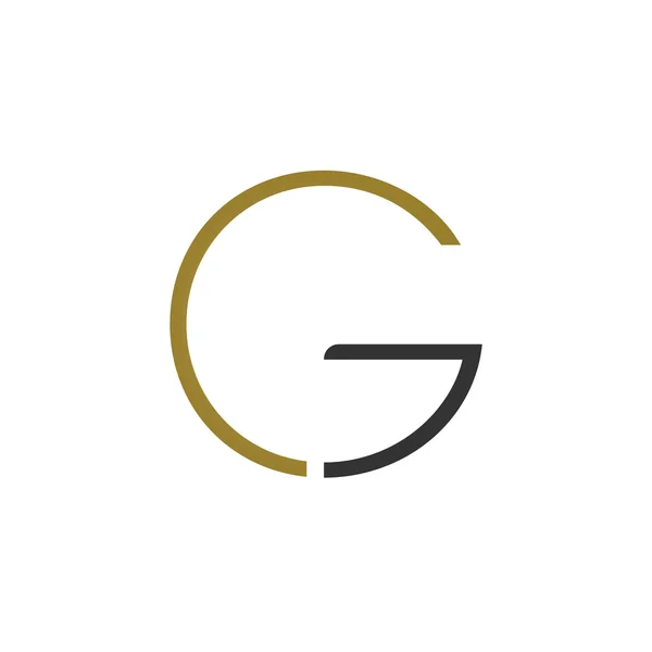Ενδιάνυσμα χρυσαφί γκρι γράμμα C και G — Φωτογραφία Αρχείου