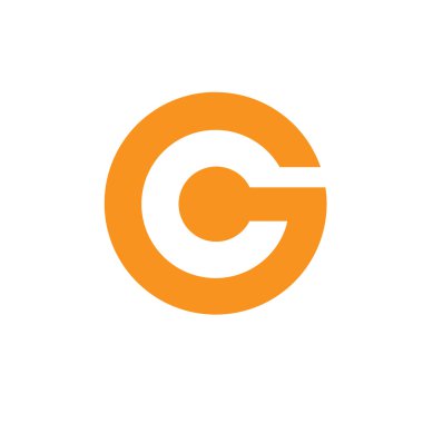 Vektör turuncu harfi C ve G