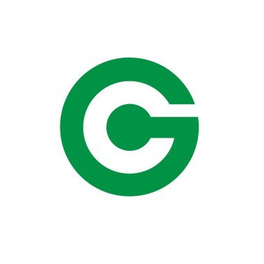 Vektör yeşil harfi C ve G