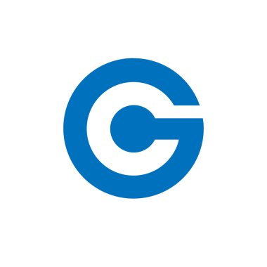 Vektör mavi mektup C ve G