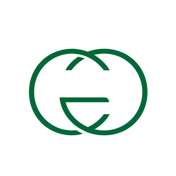 Vektor gröna bokstaven C och G — Stockfoto