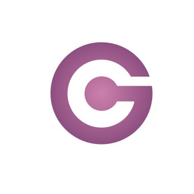 Vektör pembe harfi C ve G