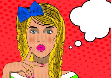 Konuşma balonu kadınla düşünme.