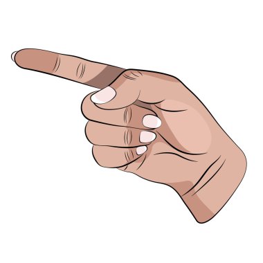 İşaretçi el jest vektör.