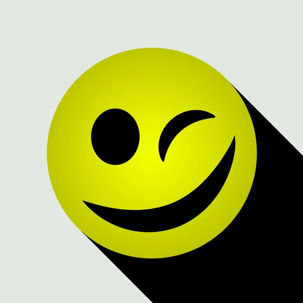 Emoticon icona ammiccante — Vettoriale Stock