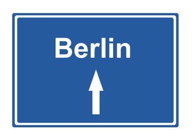Berlin sokak işareti Otoban yol gezisi
