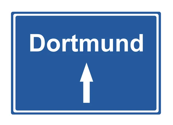 Dortmund cartello stradale Highway road trip — Foto Stock