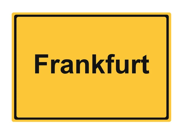 Frankfurt street sign Highway road trip Holiday — Stock Photo, Image