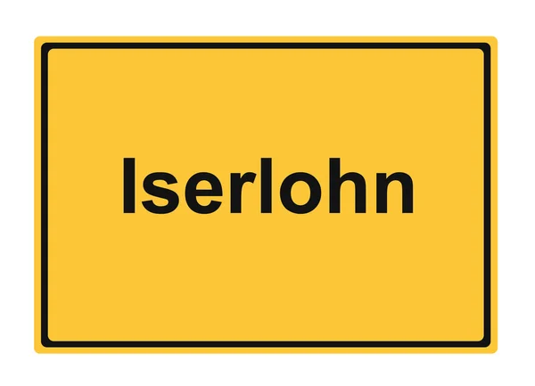 Iserlohn street sign Highway road trip Holiday — Stock Photo, Image