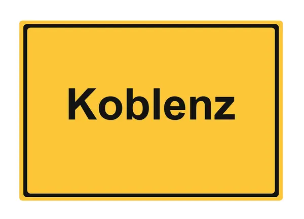 Koblenz rua sinal estrada viagem de férias — Fotografia de Stock