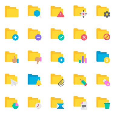 Arşiv dizini için düz renk simgeleri ayarlandı