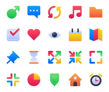 Kullanıcı arayüzü için renk simgeleri ayarlandı.