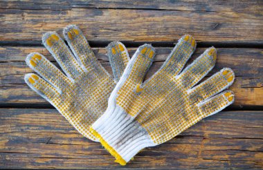 Eski pamuk iş eldiveni