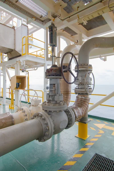 Manual de válvulas para la industria offshore de petróleo y gas — Foto de Stock