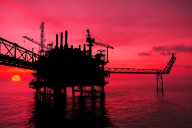 Siluet, Offshore petrol ve sondaj platformu platformu