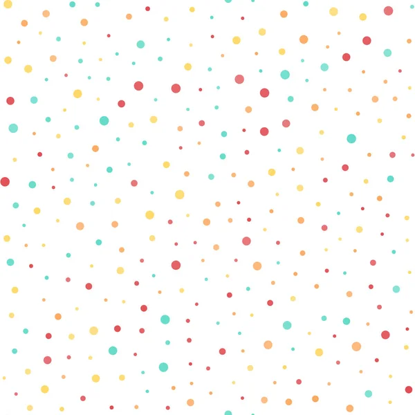 Seamless Pattern Colorful Dots White Background Vector — Stock Vector