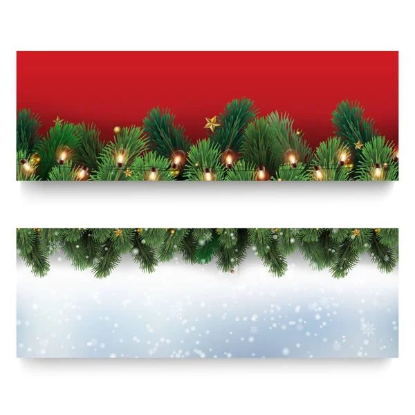 圣诞快乐或新年快乐模板设置 — 图库矢量图片