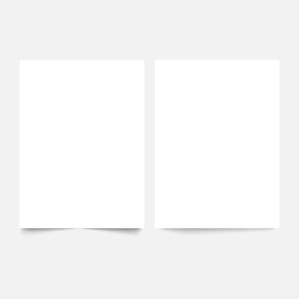 Modèle Note Papier Vide Réaliste Format — Image vectorielle