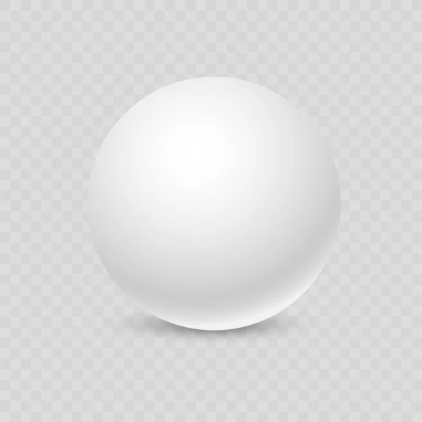 Biała perła. Kula 3D. Wektor — Wektor stockowy