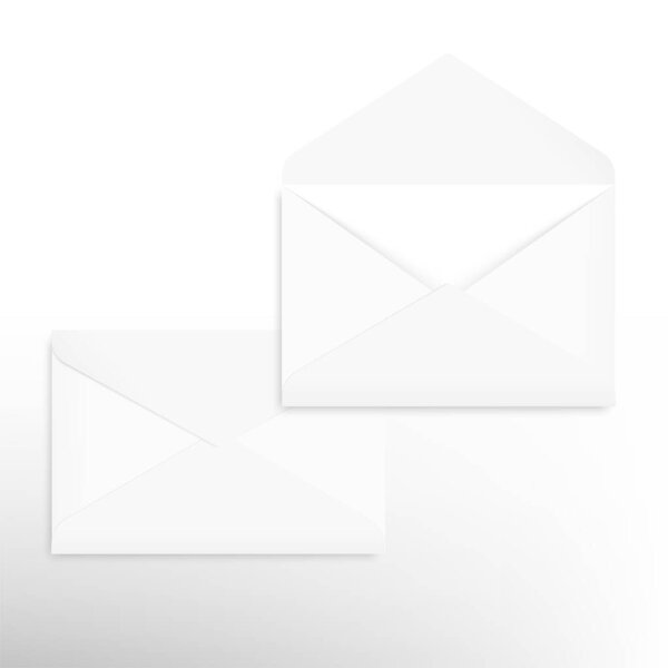 Realistic mockup envelope for letter or invitation card. Vector
