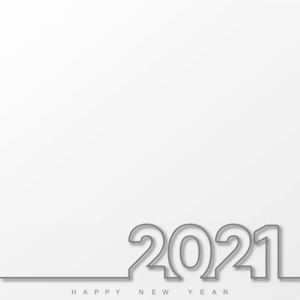 2021年新年贺卡 内联文字 — 图库矢量图片