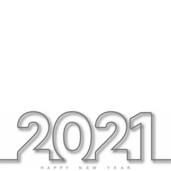 2021 Новогодняя Открытка Выстроенным Текстом Вектор — стоковый вектор