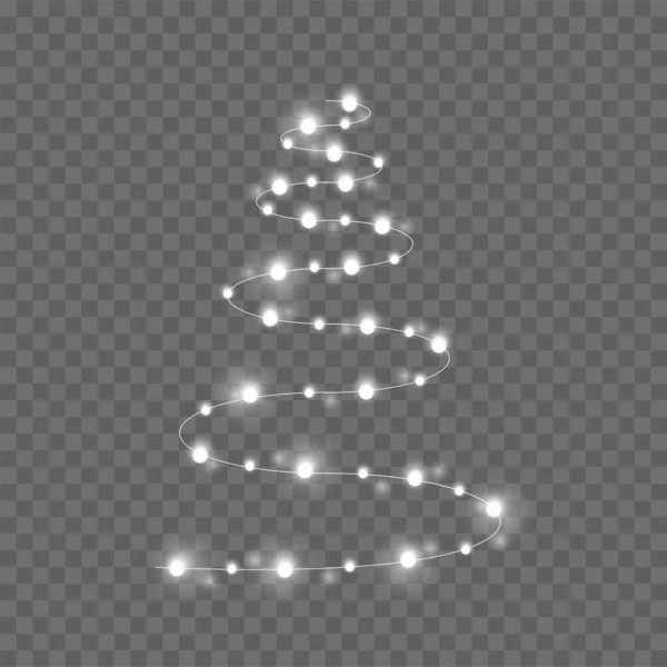 Árvore Natal Fundo Transparente Ilustração Vetorial —  Vetores de Stock