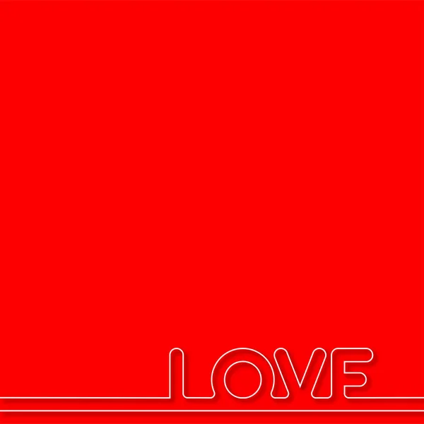 Valentines Kort Med Radtext Kärlek Vektor — Stock vektor