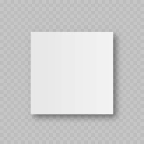 Realistický Bílý Prázdný Obal Kartónové Krabice Předním Pohledu Vektorová Ilustrace — Stockový vektor