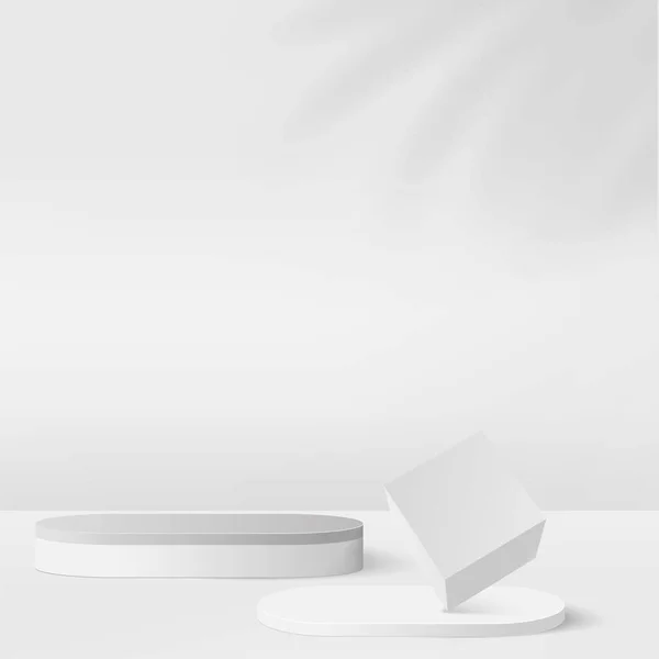Абстрактный Фон Белым Цветным Геометрическим Трехмерным Поэтическим Изображением Векторная Иллюстрация — стоковый вектор