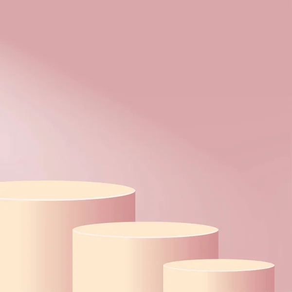 Абстрактный фон с розовой геометрической трехмерной подсветкой. Векторная иллюстрация. — стоковый вектор