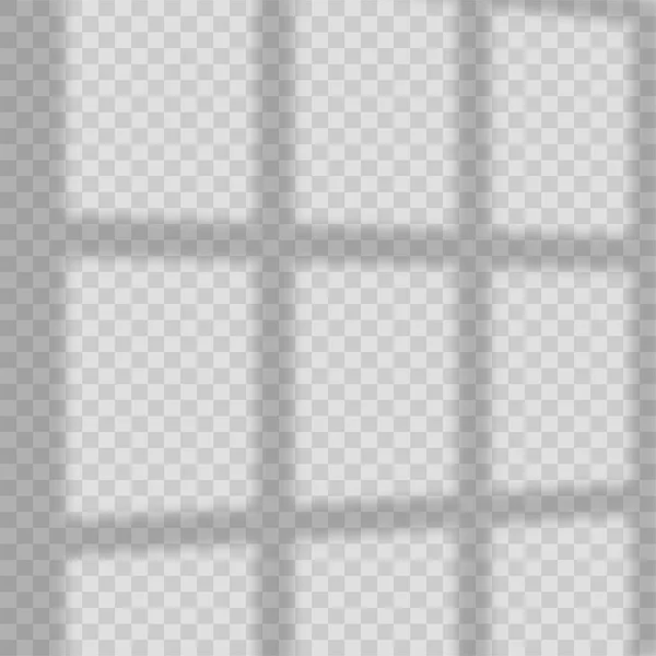 Window Light Shadow Effect Transparent Background Vector — Stock Vector