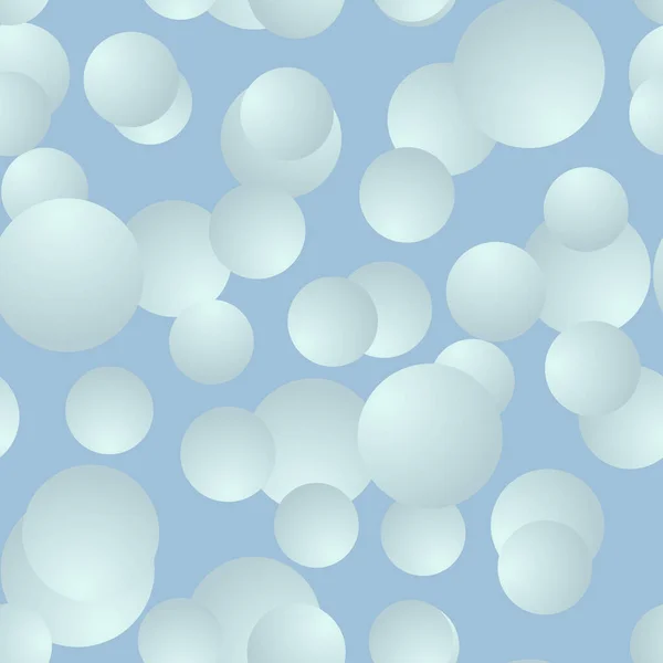 Seamless Pattern Falling Blue Balls Vector — Stock Vector