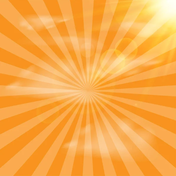 黄色の太陽光線で抽象的な背景 ベクトル — ストックベクタ