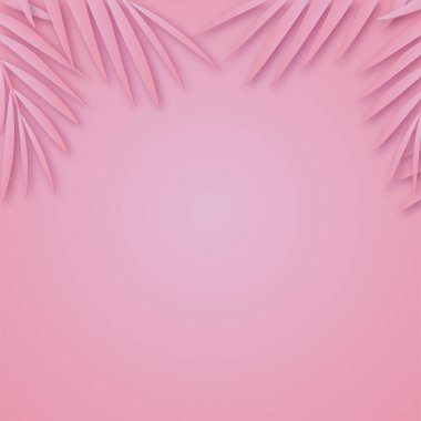 Tropik kağıt palmiye, çerçeveyi yumuşak gölgeli bırakır. Vektör